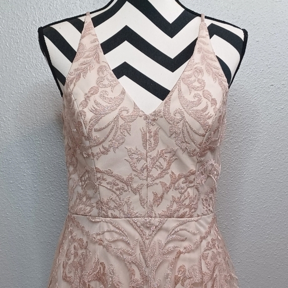 XSCAPE Fairy Lace Floral Embroidered Fit & Flare Dress - Picture 5 of 15